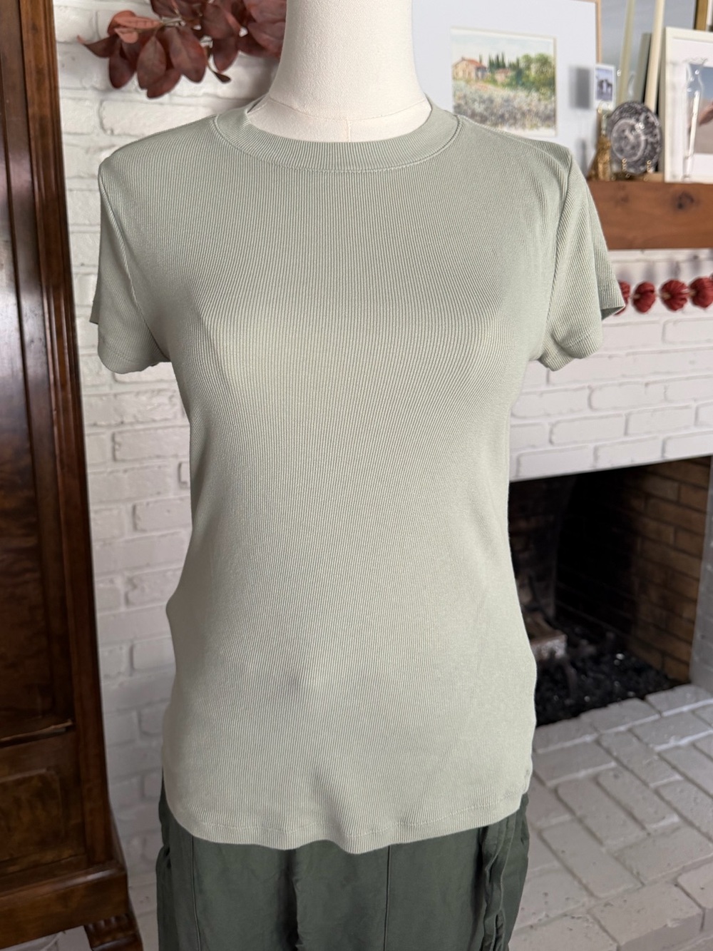 a new day Light Sage Short Sleeve Crewneck Tee